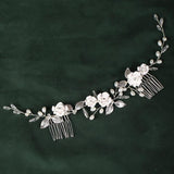 Leaf Flower Hair Comb Headband Tiara Headband Hair Accessories For Women Wedding