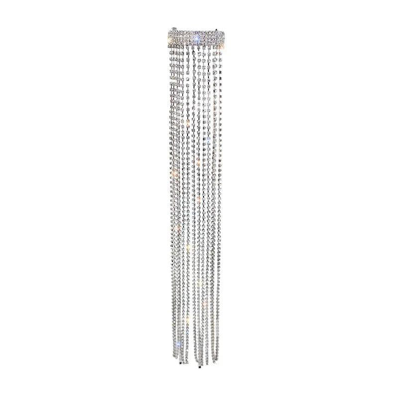 Rhinestone Hairpins Tassel Hair Clips Wedding Jewelry