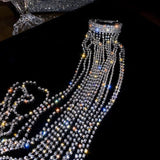 Rhinestone Hairpins Tassel Hair Clips Wedding Jewelry