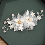 Pearl Rhinestone Hairpins Bridal Tiara Jewelry