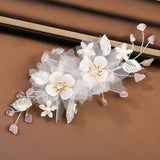 Pearl Rhinestone Hairpins Bridal Tiara Jewelry