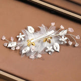 Pearl Rhinestone Hairpins Bridal Tiara Jewelry