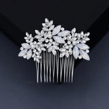 Crystal Hair Comb Silver Bridal Wedding Headpiece