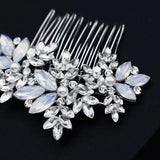 Crystal Hair Comb Silver Bridal Wedding Headpiece