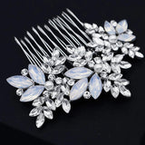 Crystal Hair Comb Silver Bridal Wedding Headpiece