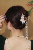 Chinese Valley Tassel Oversized Shark Hair Clip Hairpin