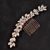 Alloy Crystal Rhinestones Pearls Flower Bridal Hair comb Wedding Headpieces