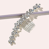 Alloy Crystal Rhinestones Pearls Flower Bridal Hair comb Wedding Headpieces