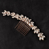Alloy Crystal Rhinestones Pearls Flower Bridal Hair comb Wedding Headpieces