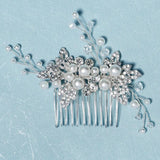 Efily Pearl Hair Combs Crystal Bridal Wedding Hair Accessories for Women