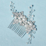 Efily Pearl Hair Combs Crystal Bridal Wedding Hair Accessories for Women