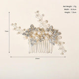Efily Pearl Hair Combs Crystal Bridal Wedding Hair Accessories for Women