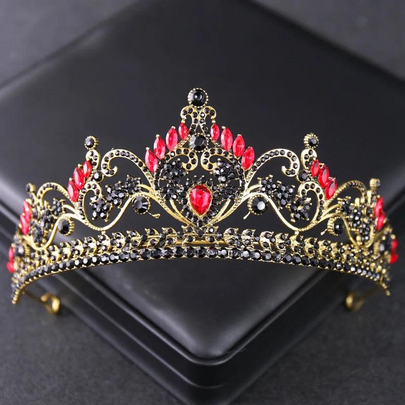 Baroque Crown Rhinestone Tiara Crystal Headband