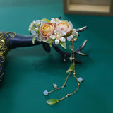 Chinese Immortal Tassel Hairpin Pair Clip, Bridal Headwear