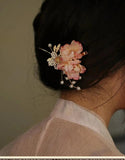 Antique Fresh Flowers Hairpin Side Clip Classic Cheongsam Hairpin