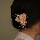 Antique Fresh Flowers Hairpin Side Clip Classic Cheongsam Hairpin