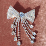 Crystal Tassel Pendant Bow Tie Hair Pins Barrettes Hair Accessories for Women