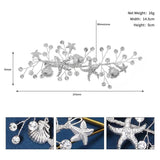 Starfish Hair Clips Rhinestone Barrettes Bridal Wedding Accessories