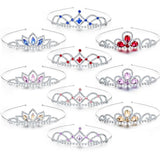 Girls Princess Rhinestone Crown Crystal Tiara Headband for Kid Bride Wedding