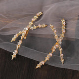 Baroque Pink Crystal Pearls Hairgrips Clips for Bride Women