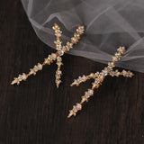 Baroque Pink Crystal Pearls Hairgrips Clips for Bride Women