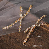 Baroque Pink Crystal Pearls Hairgrips Clips for Bride Women
