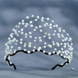 Baroque Pearl Wedding Headband for Bride Headdress Crown Tiara Hair Accessories
