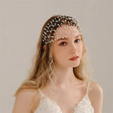 Baroque Pearl Wedding Headband for Bride Headdress Crown Tiara Hair Accessories