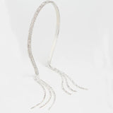 Stonefans Rhinestone Tassel Headband Crown Chain Boho Bling Hair Chain