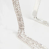 Stonefans Rhinestone Tassel Headband Crown Chain Boho Bling Hair Chain