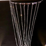 Long Rhinestone Tassel Headband Bridal Hairband Wedding Headpieces