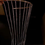 Long Rhinestone Tassel Headband Bridal Hairband Wedding Headpieces