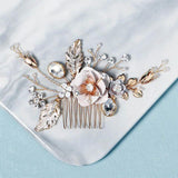 Crystal Flower Hair Comb Clips Wedding Bridal Accessory