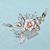 Crystal Flower Hair Comb Clips Wedding Bridal Accessory