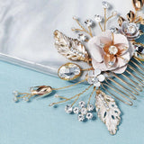 Crystal Flower Hair Comb Clips Wedding Bridal Accessory