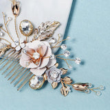 Crystal Flower Hair Comb Clips Wedding Bridal Accessory