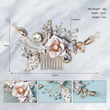 Crystal Flower Hair Comb Clips Wedding Bridal Accessory
