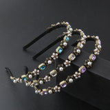 Rhinestone Pearl Hair Hoop for Parties