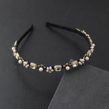 Rhinestone Pearl Hair Hoop for Parties