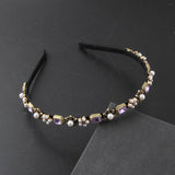 Rhinestone Pearl Hair Hoop for Parties