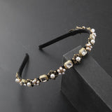 Rhinestone Pearl Hair Hoop for Parties