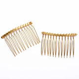 10pcs Wedding Hair Accessories Metal Bridal Hair Combs - Gold/Silver