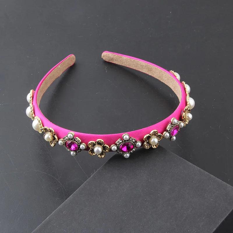 Crystal Flower Hairband Rhinestone Headbands Women Party 858