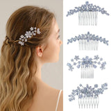 Clear Cubic Zircon Wedding Hair Comb Bridal CZ Headpiece