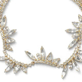 Crystal Leaf Hair Vine Tiara Y2k Wedding Rhinestone Hair Comb