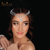 Crystal Forehead Tiara Indian Wedding Headpiece Bride Headband
