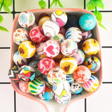 15mm Round Leopard Printed Silicone Beads for DIY Jewelry Making