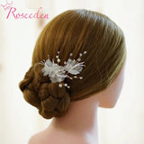 Silk Yarn Flower Pearls Hair Sticks Wedding Hair Pins Clips