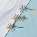 Efily Star Rhinestone Hair Clips 3Pcs/Lot Bridal Headpiece Jewelry