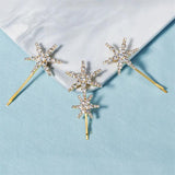 Efily Star Rhinestone Hair Clips 3Pcs/Lot Bridal Headpiece Jewelry